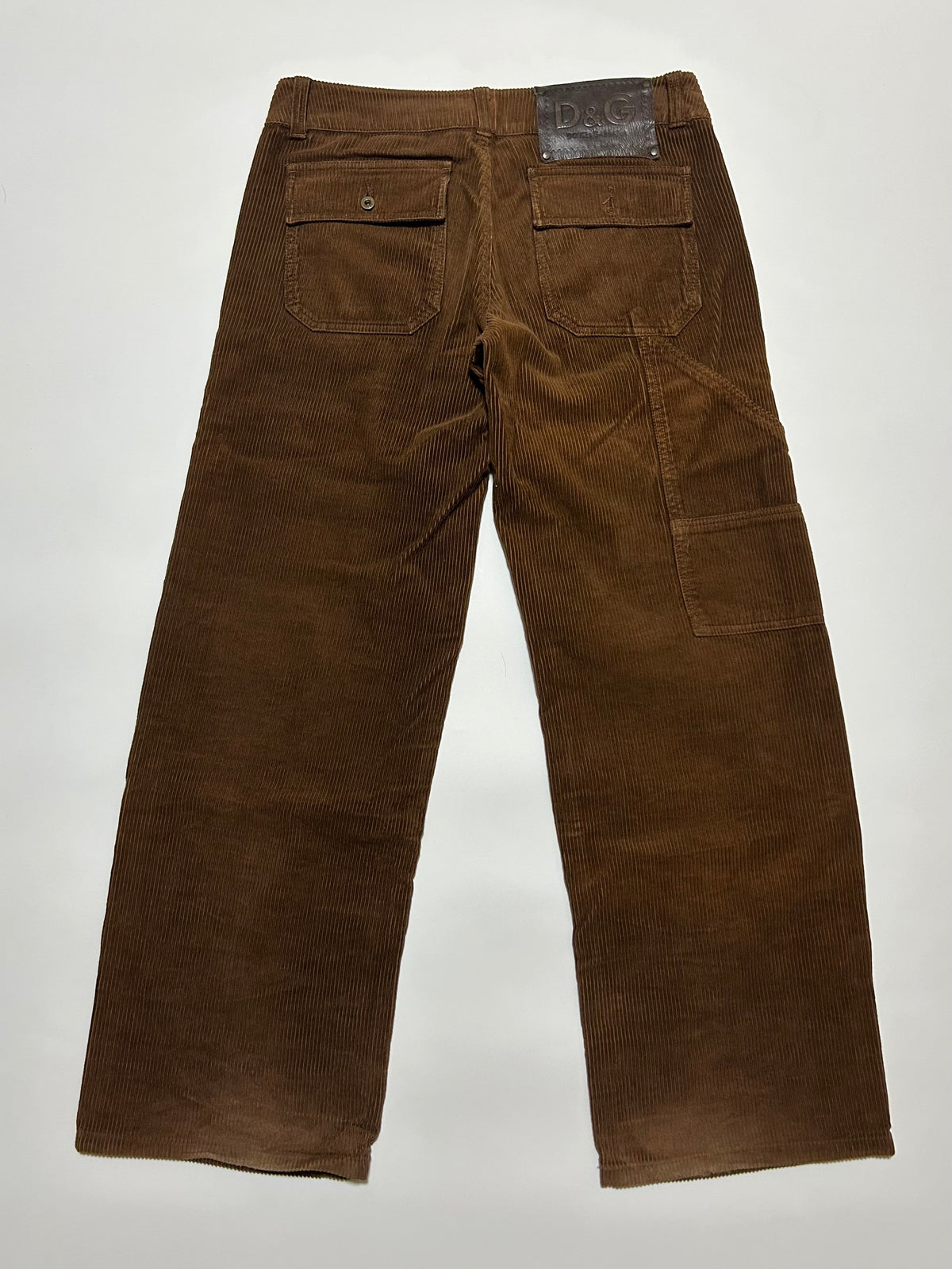 Dolce & Gabbana D&G 2000s Corduroy Cargo Pants Dark Size 50