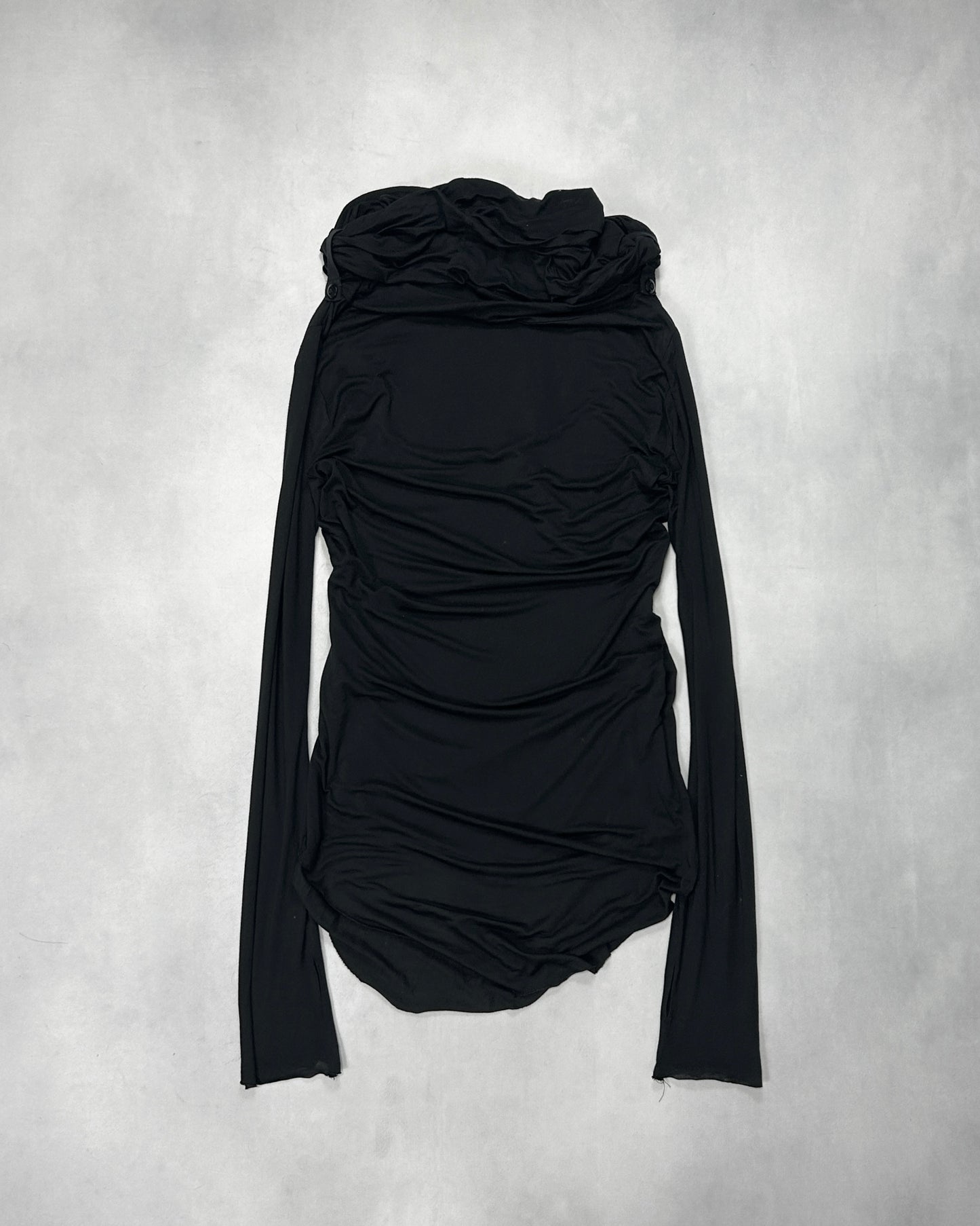 Yasuyuki Ishii Convertible High Neck Tencel Top Size 46