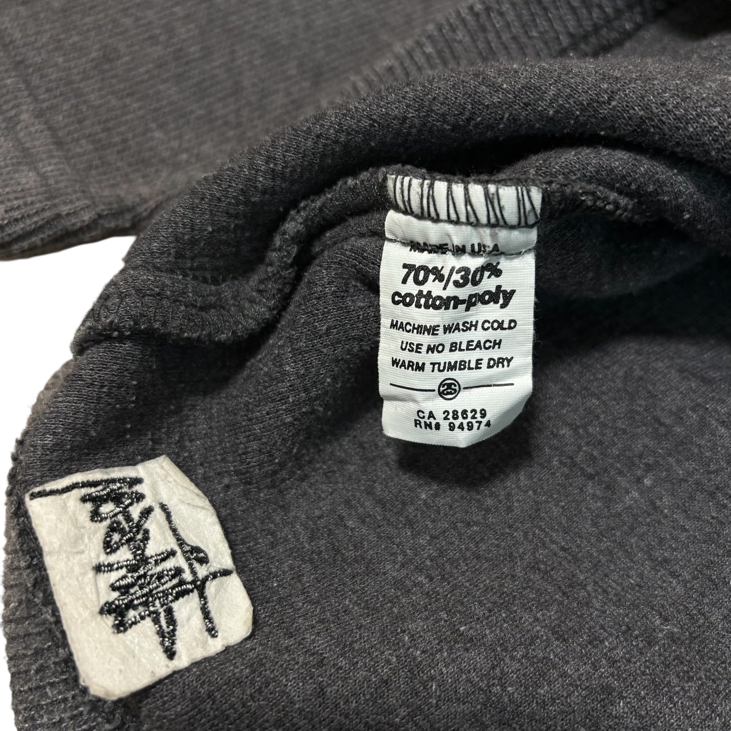 Vintage 90's Stussy Line Sweater Made in USA Cotton Size S