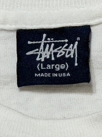 OLD STUSSY "UK Crew Hold Tight" T-Shirt White Size L