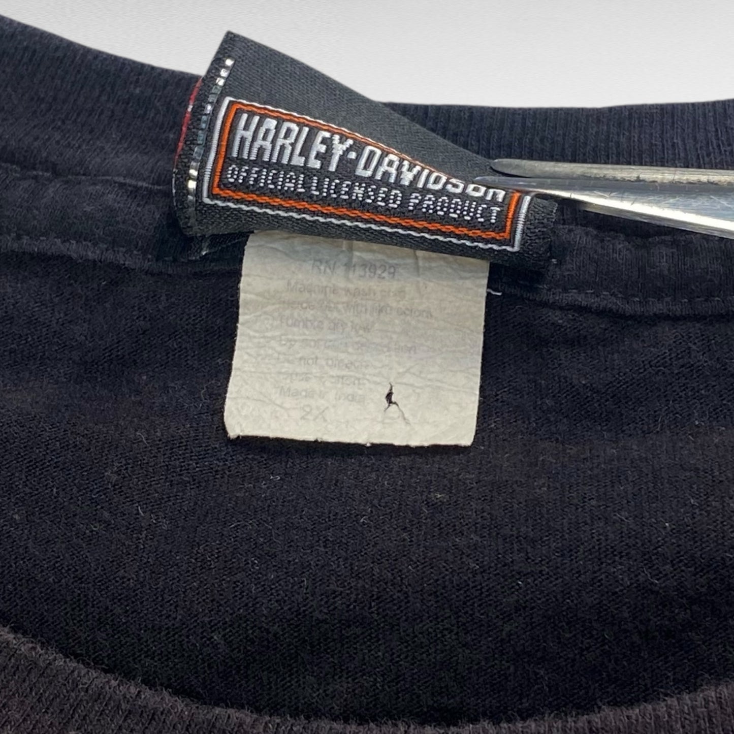 HARLEY-DAVIDSON Cafe 00s Short Sleeve T-Shirt Black Size 2XL