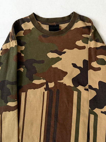 Swagger Camo Design Long Sleeve Shirt Size M