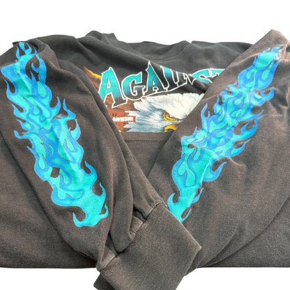 HARLEY-DAVIDSON 90s Vintage "Against The Wind" Long Sleeve T Size XL