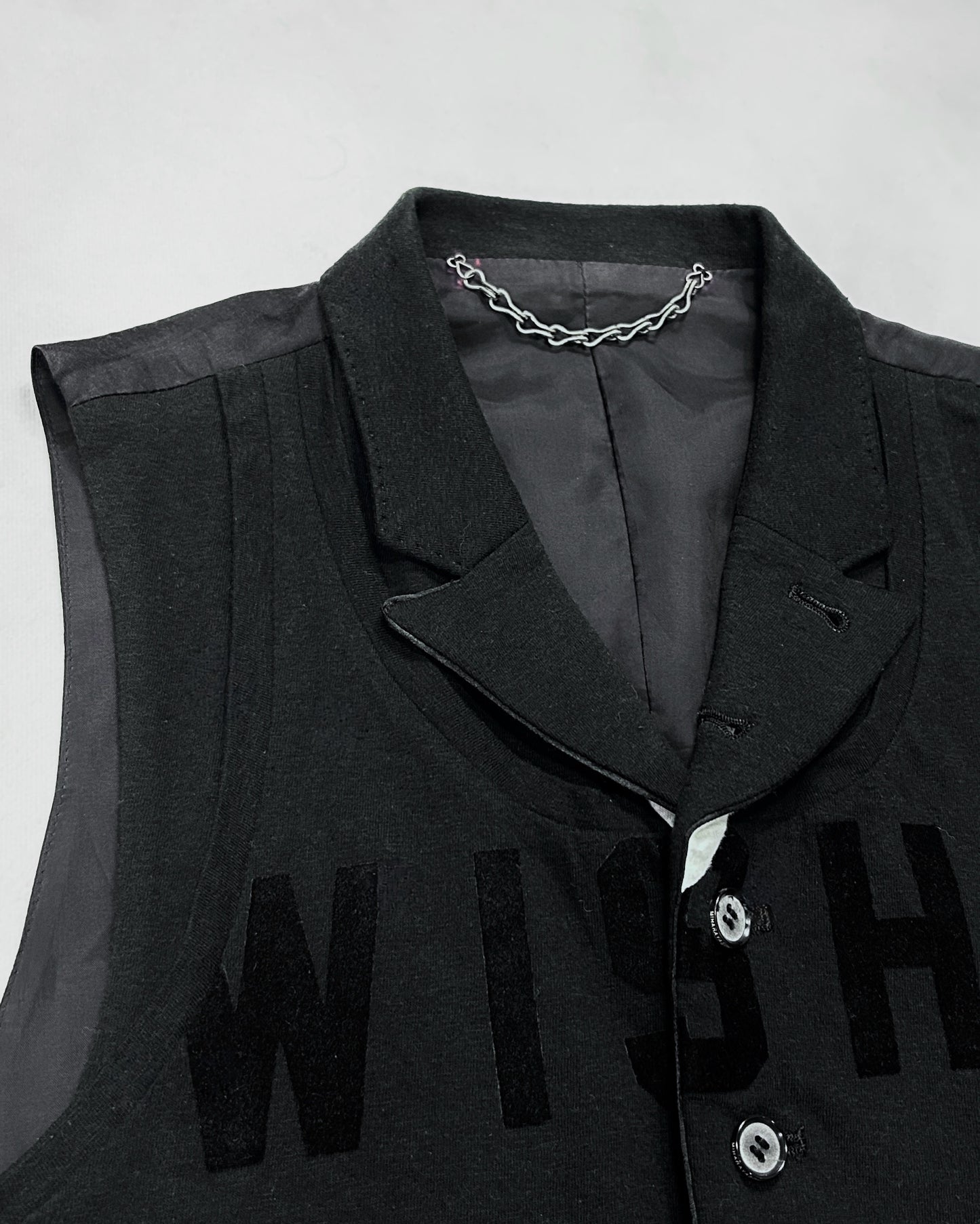 MIHARA YASUHIRO Typography Layered Vest (S/S2012) Size 46