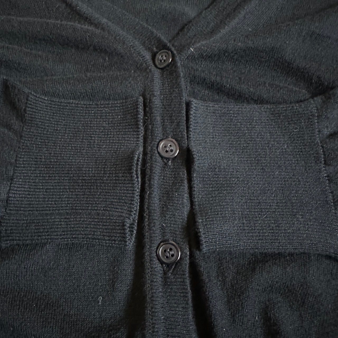 ISSEY MIYAKE SS96 Silk Blend V-Neck Dark Navy