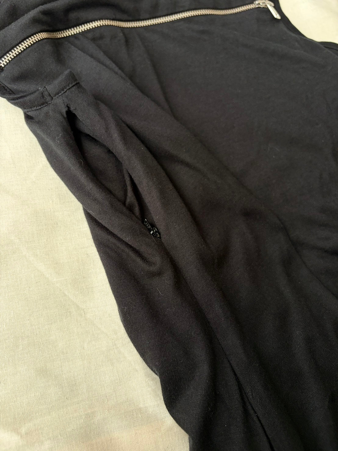 McQ Alexander McQueen SS12 Lyocell Drape Dress Black Size M