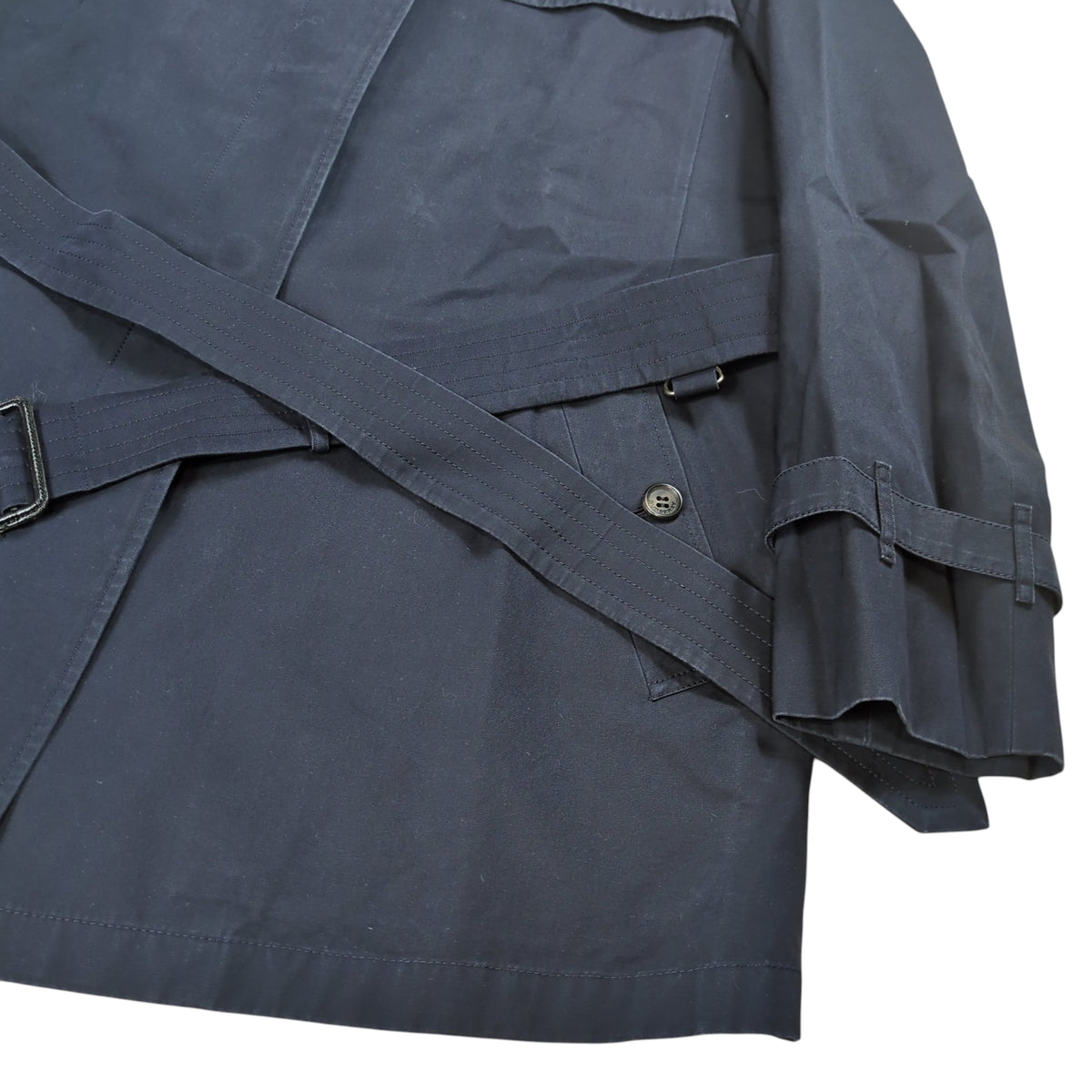 BURBERRY LONDON Dark Navy Short Trench Coat Size 44