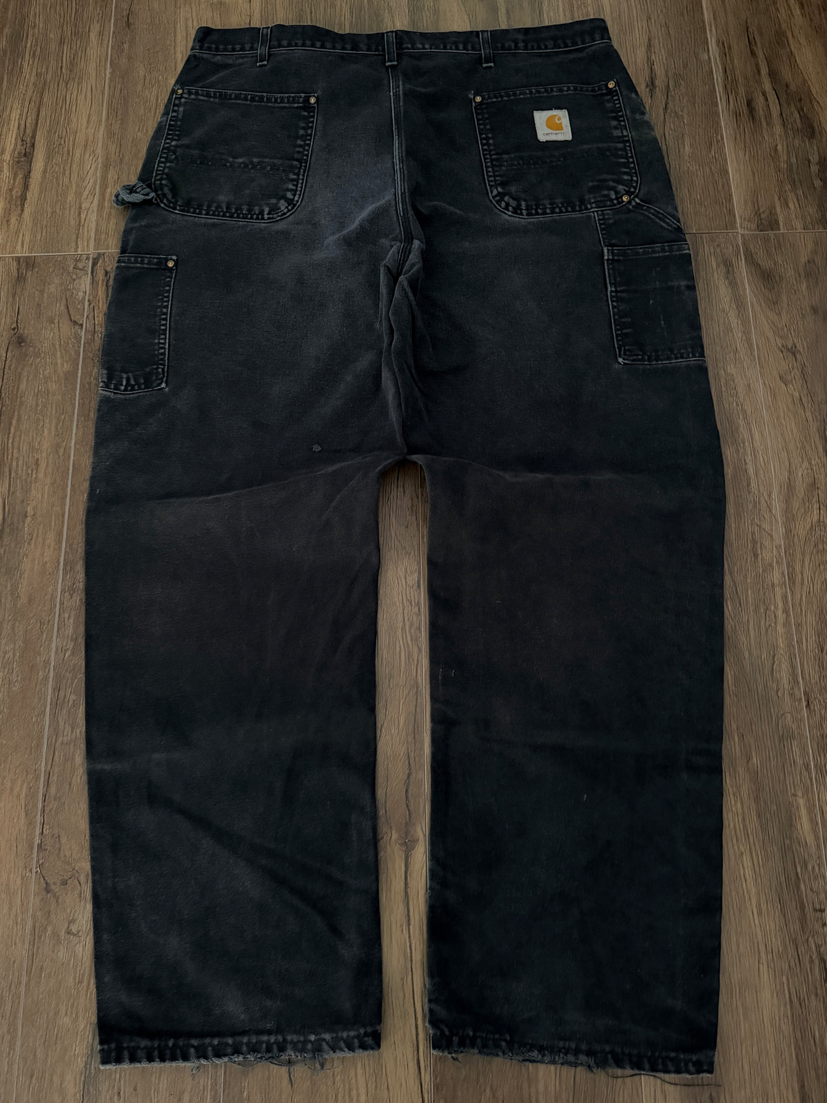 Vintage Carhartt Faded Black Double Knee Work Pants
