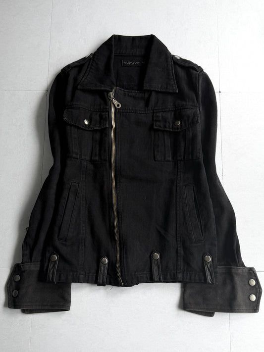 Of The Neige Style Military Flare Sleeve Denim Jacket Size 1