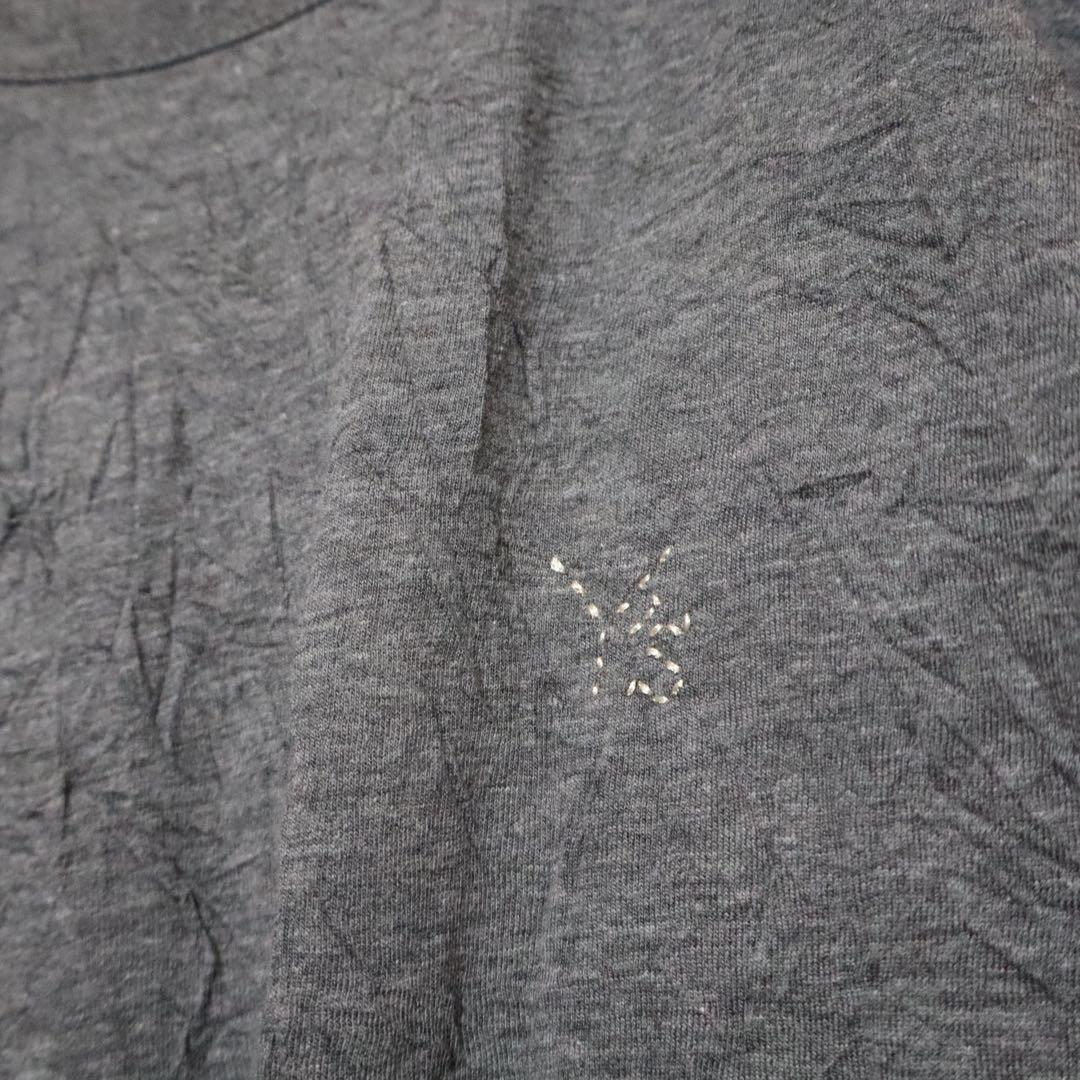 Yohji Yamamoto Y's Wrinkled Logo Embroidered T-Shirt Size 4
