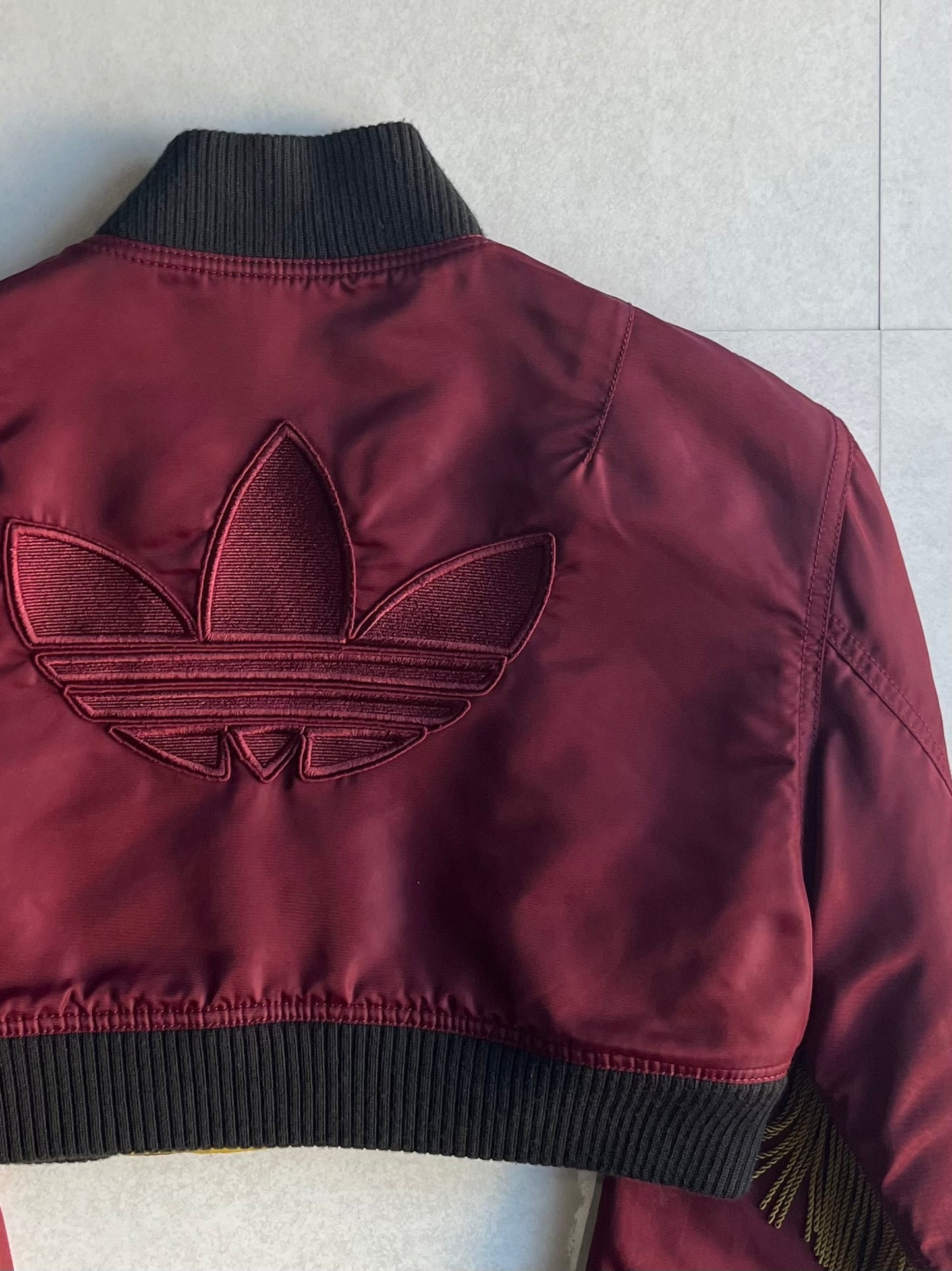 Jeremy Scott Red Short Fringe Jacket Size S