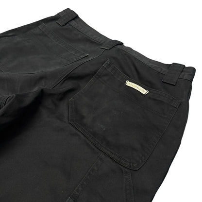CHROME HEARTS Black Silver 925 Double Work Pants Size 32