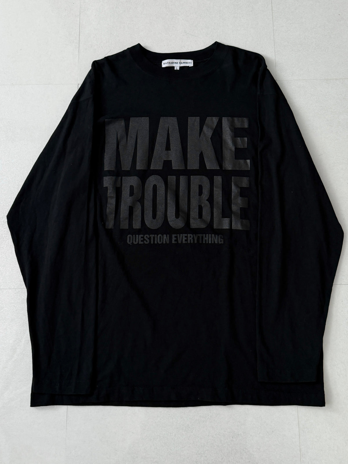 KATHARINE HAMNETT Message Design Organic Cotton Sleeve Shirt