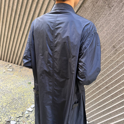 SHINYA KOZUKA 16SS Blue Nylon Long Trench Coat