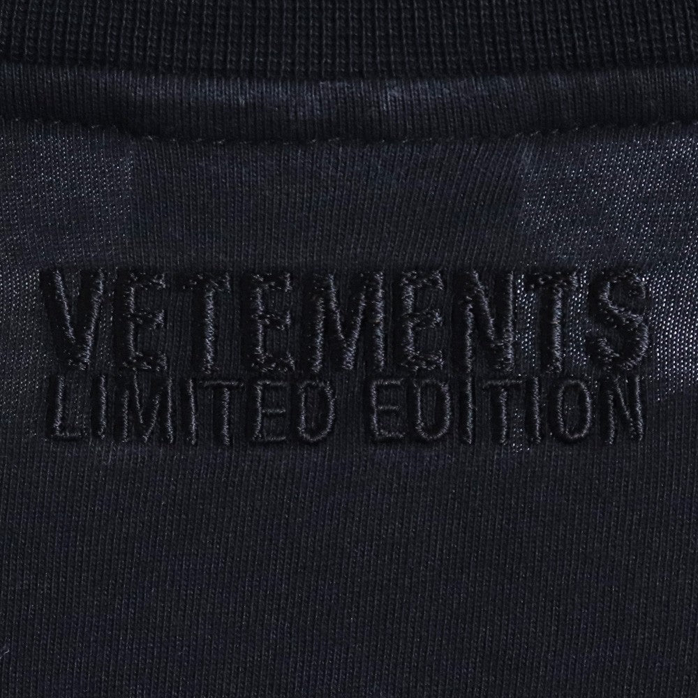 VETEMENTS 26SS Biker Cross Logo T-Shirt Black Size XS