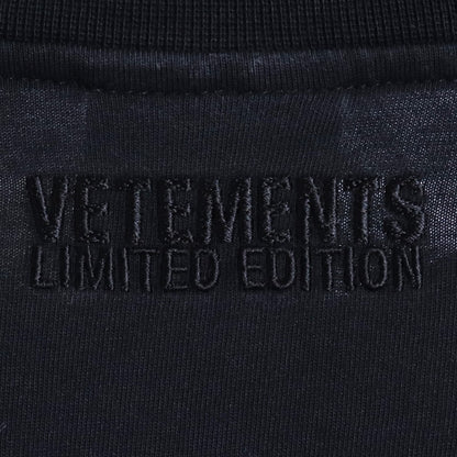 VETEMENTS 26SS Biker Cross Logo T-Shirt Black Size XS