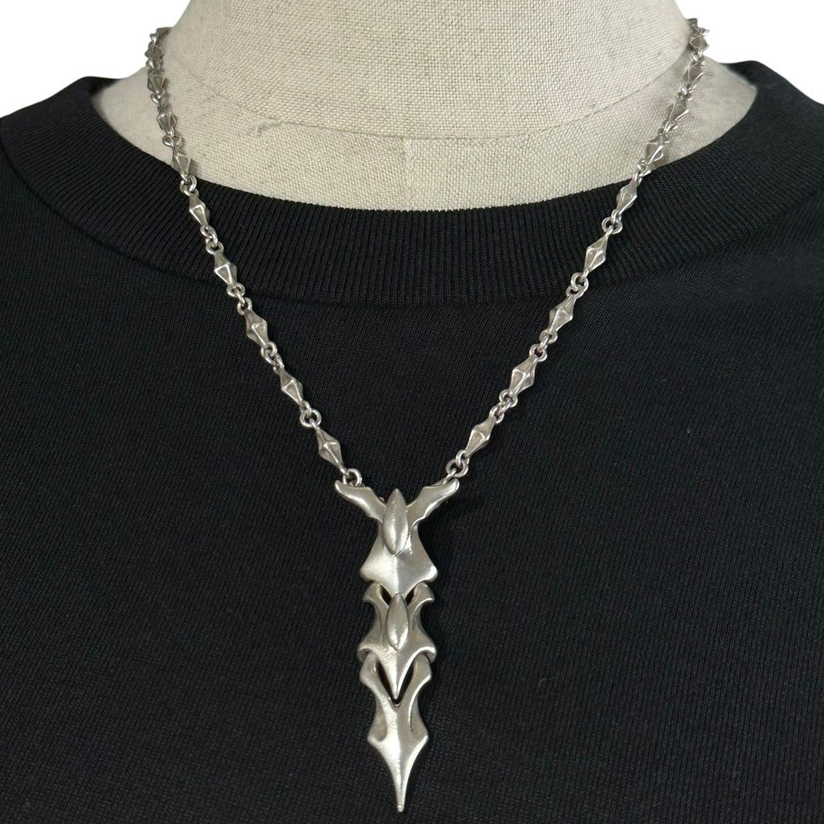 Bloody Mary Sushumna Pendant Tiny Bone Chain Necklace