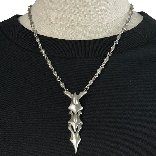 Bloody Mary Sushumna Pendant Tiny Bone Chain Necklace
