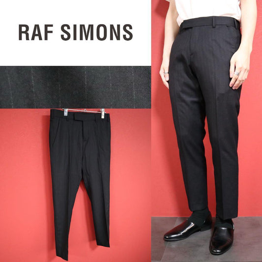 Raf Simons Archive Wool Ankle Tapered Striped Slacks Size 46