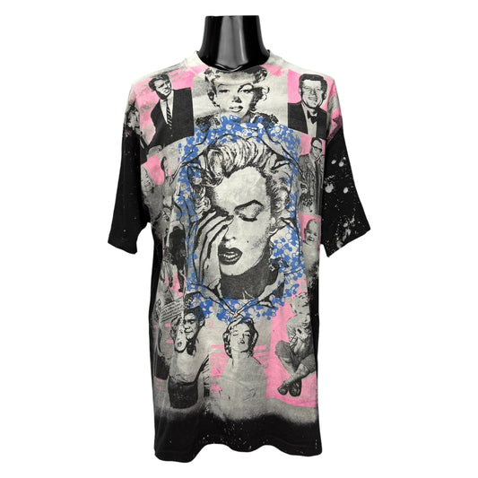 MARILYN MONROE 90s Mosquitohead Multi-Print T-Shirt Size XL