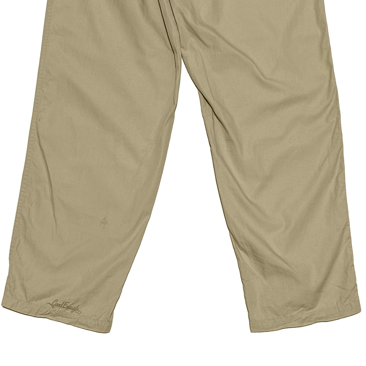 GOODENOUGH 2000s Cotton Drawstring Trousers Beige Size M