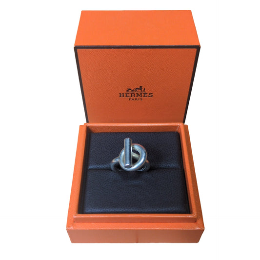 HERMES Échappée Ring Silver SV925 Size 50