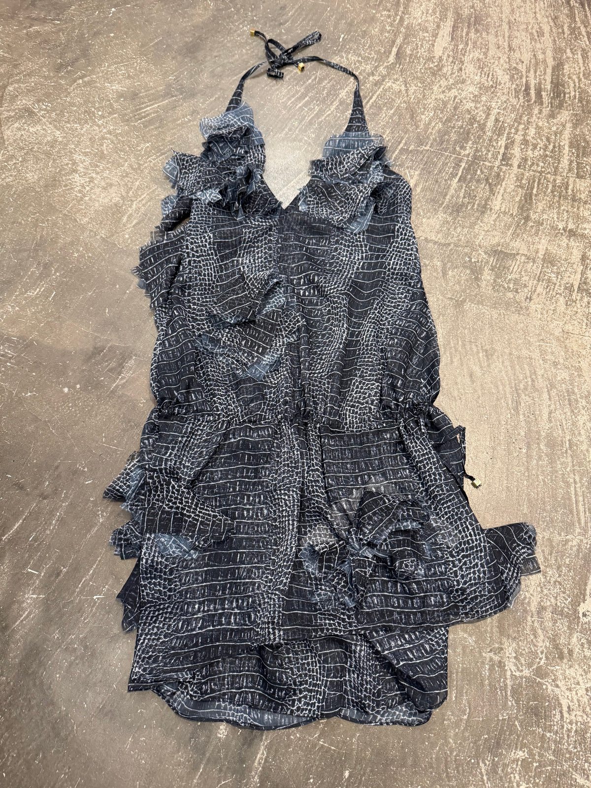 Room SERVICE Black Crocodile Polyester Size S