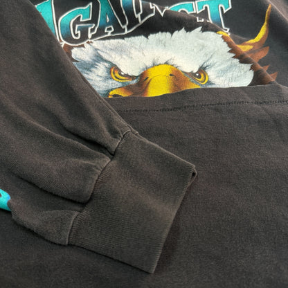 HARLEY-DAVIDSON 90s Vintage "Against The Wind" Long Sleeve T Size XL