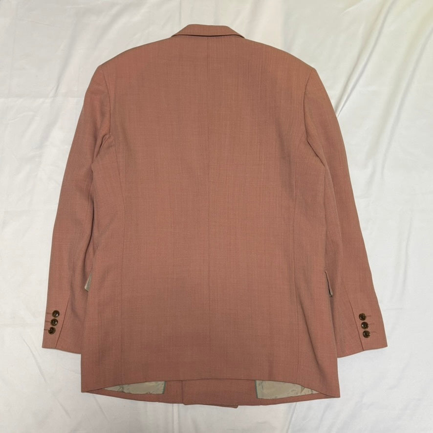 MEN'S BIGI 80s/90s Salmon Pink DB Tailored Jacket