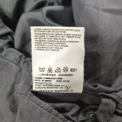 Maison Margiela Dark Navy Wool Full Zip Jacket Size 44
