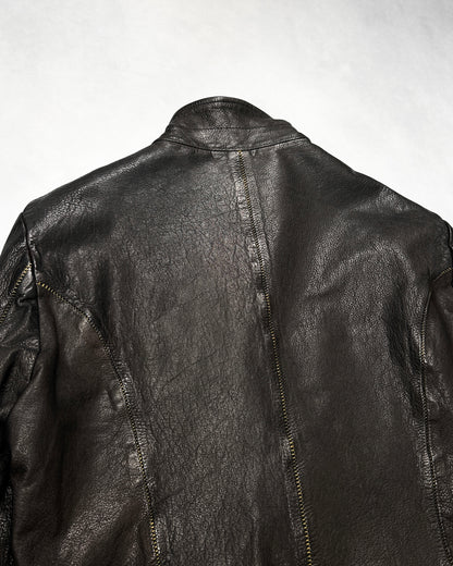 Isamu Katayama Backlash Garment-Dyed Leather Jacket Size M