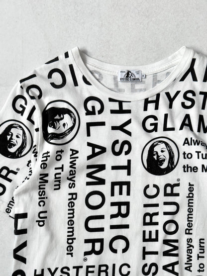 Hysteric Glamour White Graphic T-Shirt Size S