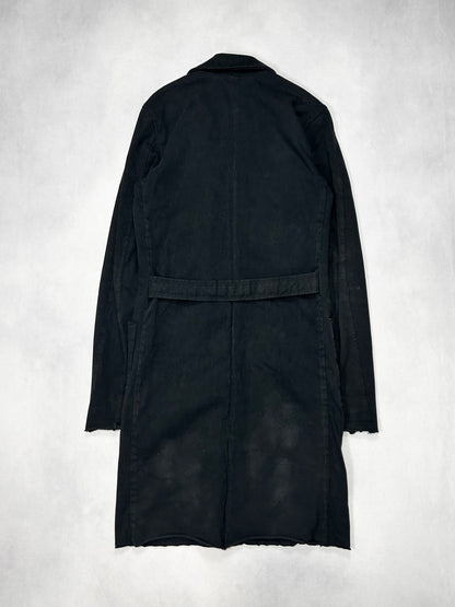 wjk reluxe Black Asymmetry Cut Off Zip Chester Coat Size S