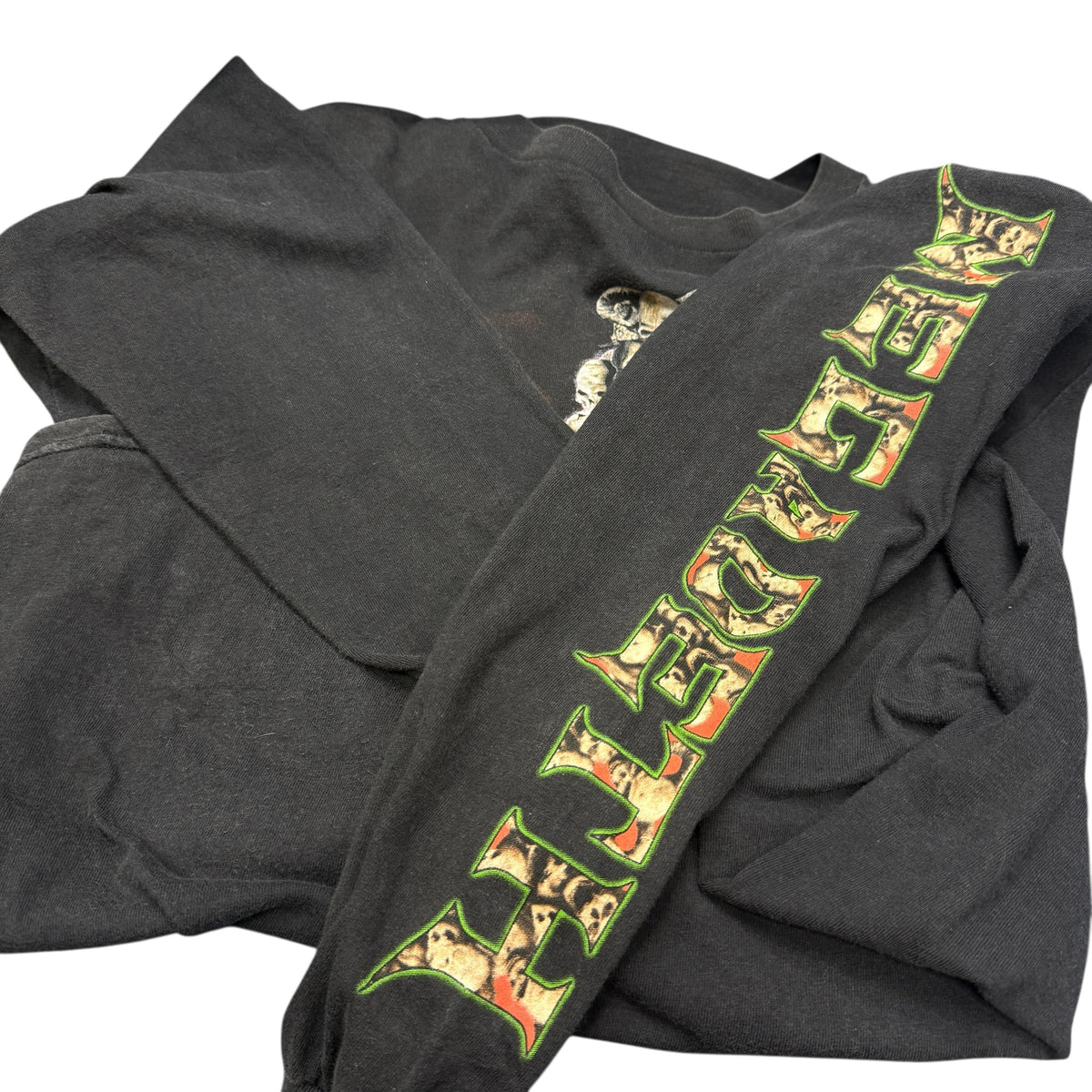 MEGADETH 90s "CHAOS! COMICS" Skull Long Sleeve T-Shirt Size L