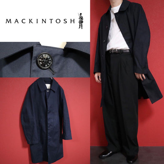Mackintosh Dunkeld Rubberized Balmacaan Coat Long Size M