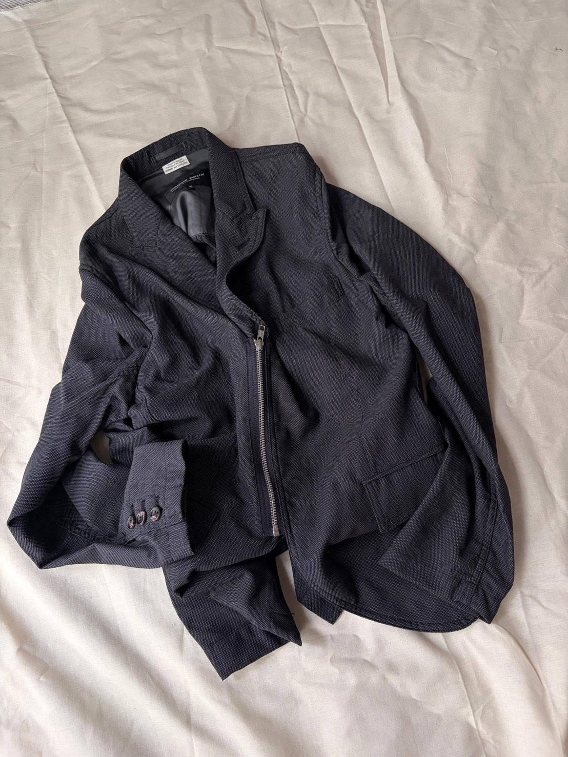 CDG HOMME DEUX 18SS Wool Zip Blazer Gray Size M