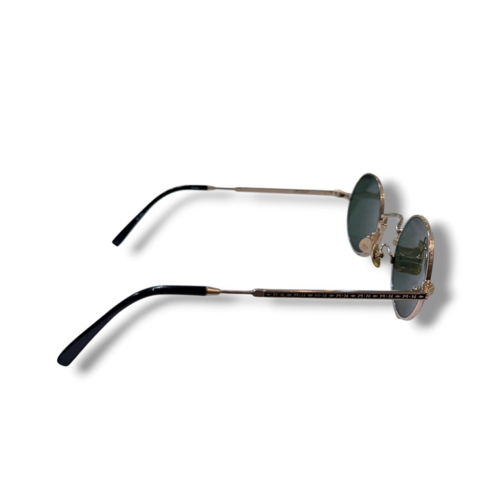 MATSUDA EYEWEAR Green Metal Frame Round Sunglasses