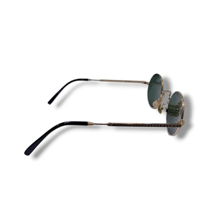 MATSUDA EYEWEAR Green Metal Frame Round Sunglasses