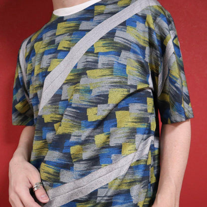 Issey Miyake Slanted Pleats All-Over Pattern T-Shirt Size 4