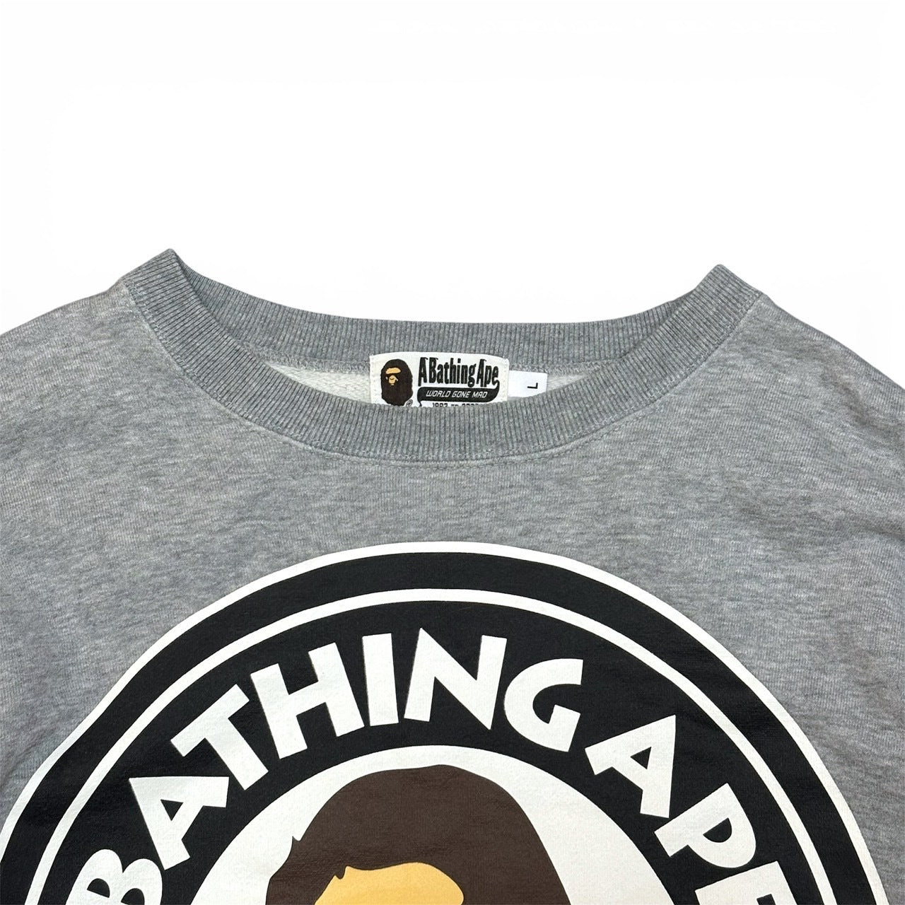 Japanese Brand A BATHING APE Gray Sweatshirt Size L