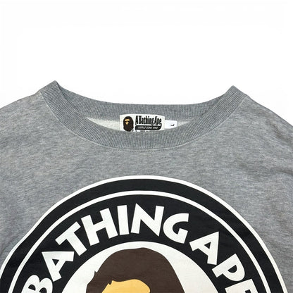 Japanese Brand A BATHING APE Gray Sweatshirt Size L