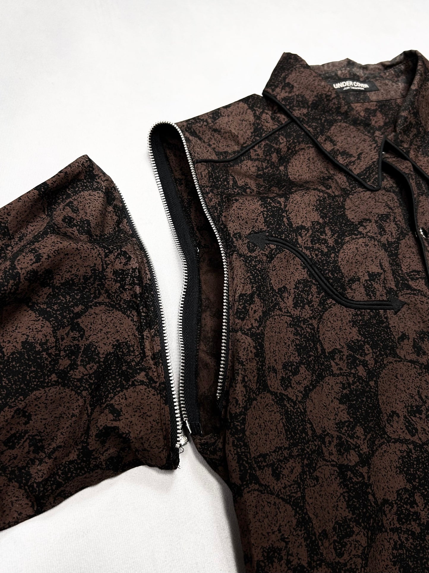 Undercover 1990s Variable Skull Western Shirt Brown Size M