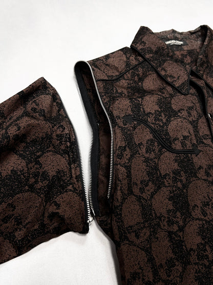 Undercover 1990s Variable Skull Western Shirt Brown Size M