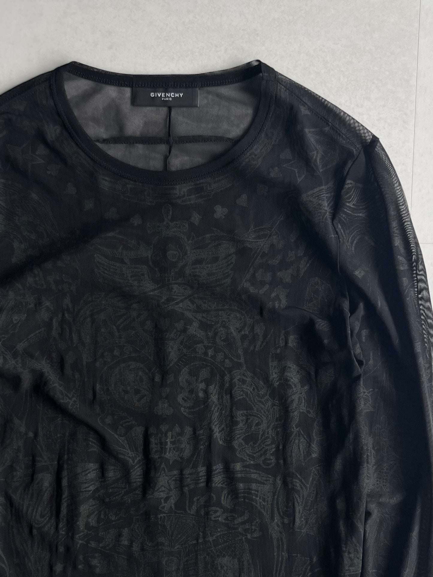 Givenchy Black See-Through Henley Shirt Size XXS
