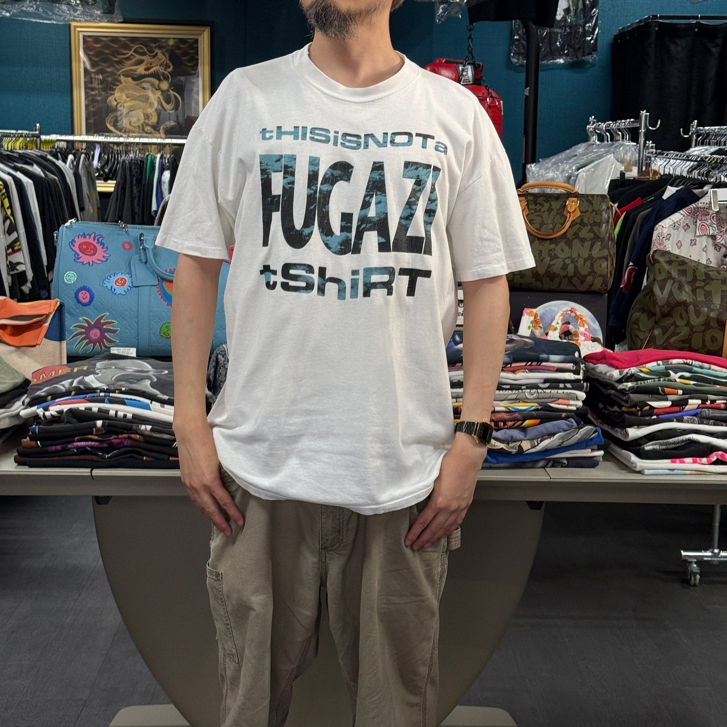FUGAZI 90s "THIS IS NOT A FUGAZI Vintage T-Shirt Size XL