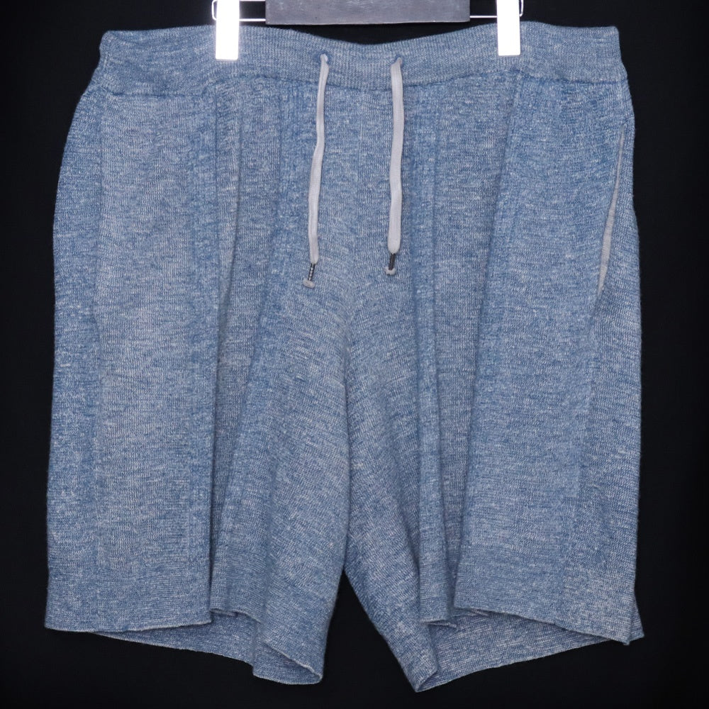 MAISON MARGIELA 25SS Linen Blend Shorts Petrol Blue Size S