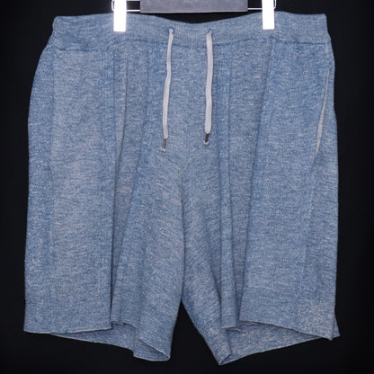 MAISON MARGIELA 25SS Linen Blend Shorts Petrol Blue Size S