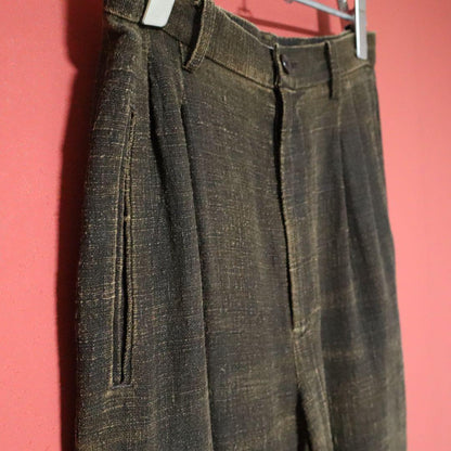 ISSEY MIYAKE 99SS Woven Wide Slacks Brown Size M