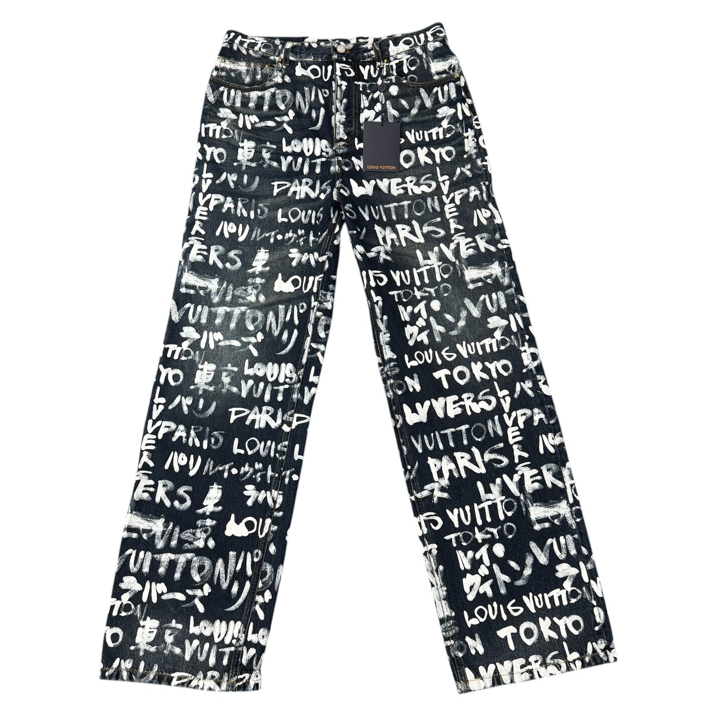 LOUIS VUITTON 25AW NIGO x Pharrell Denim Pants Size 30