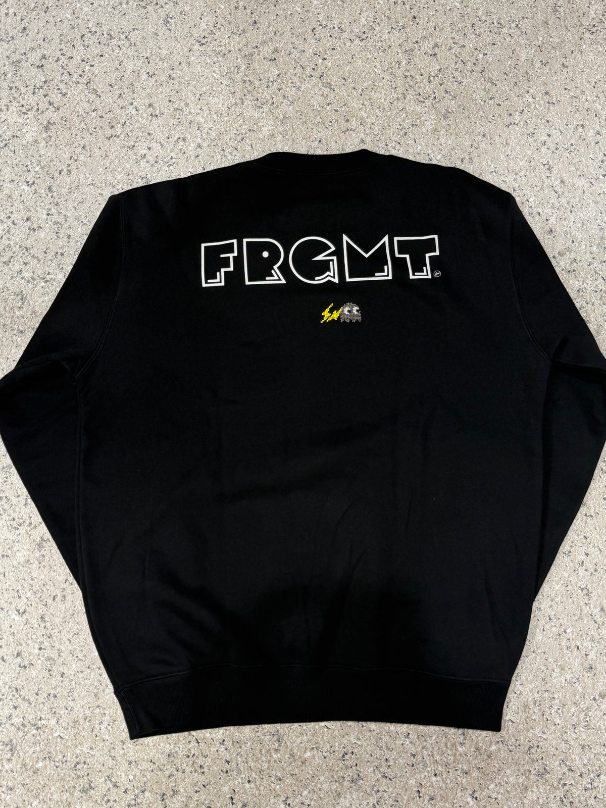 Vintage PAC-MAN GHOST FRGMT Black Crewneck Sweatshirt Size L